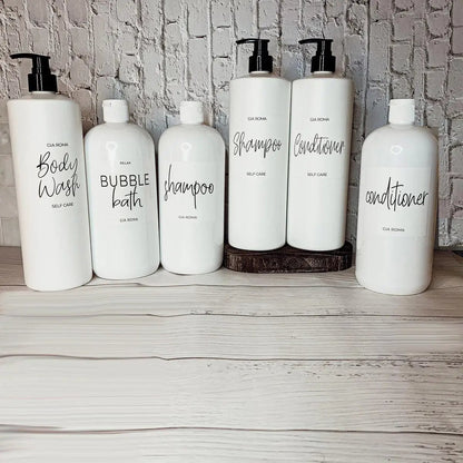 32oz Plastic White Dispensers for Home Refillable