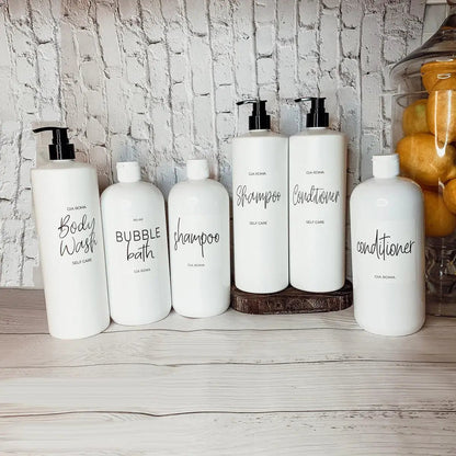 32oz Plastic White Dispensers for Home Refillable