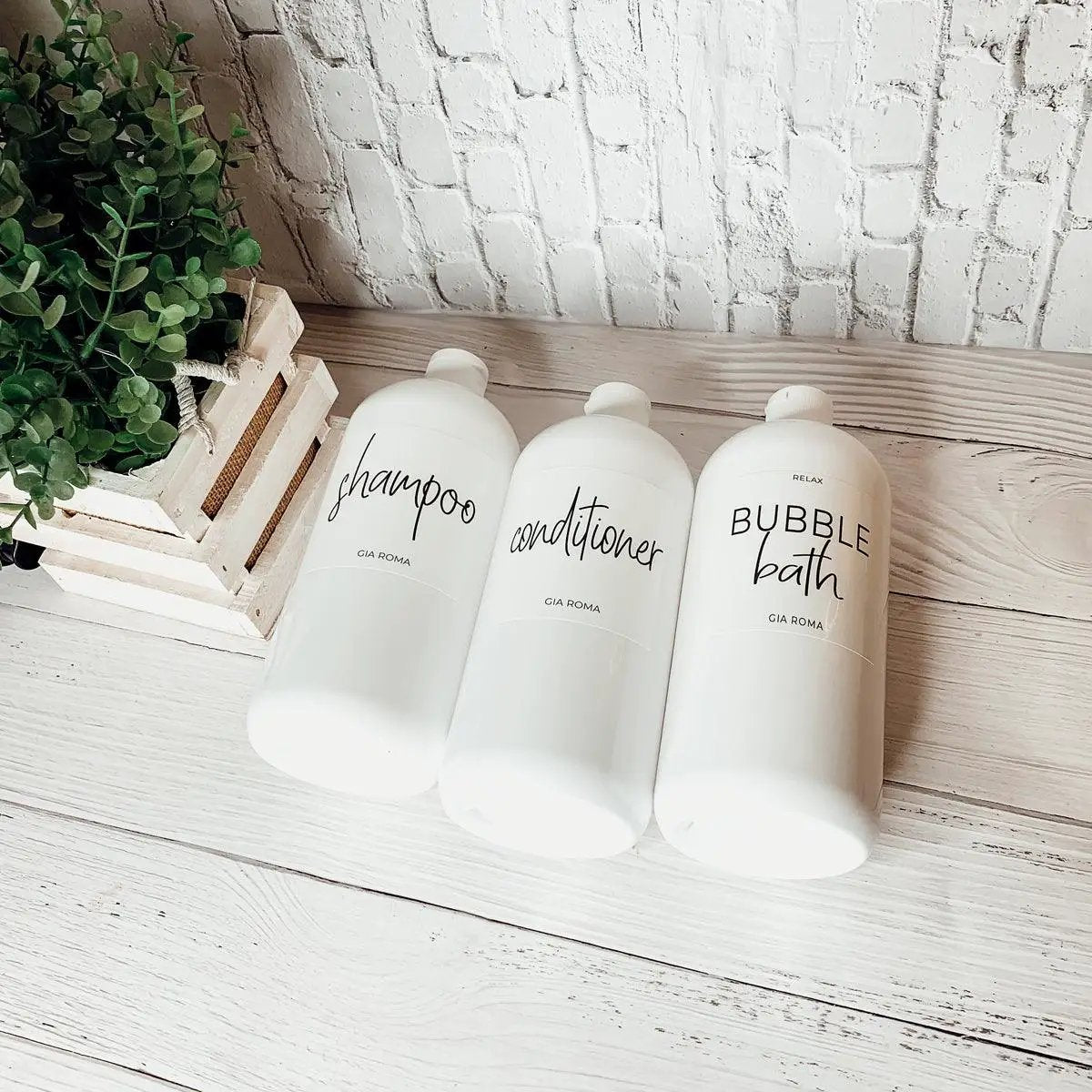 32oz Plastic White Dispensers for Home Refillable