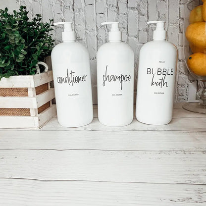 32oz Plastic White Dispensers for Home Refillable