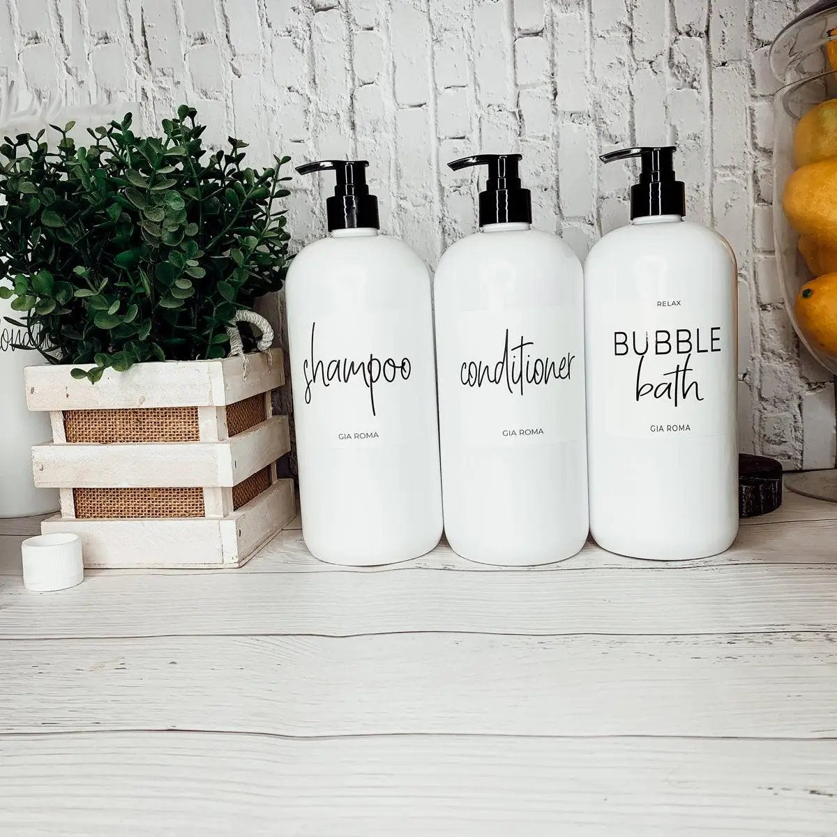32oz Plastic White Dispensers for Home Refillable