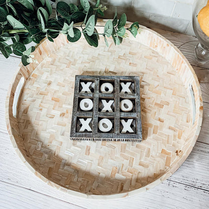 Cream Herringbone Mother of Pearl Tray Collection