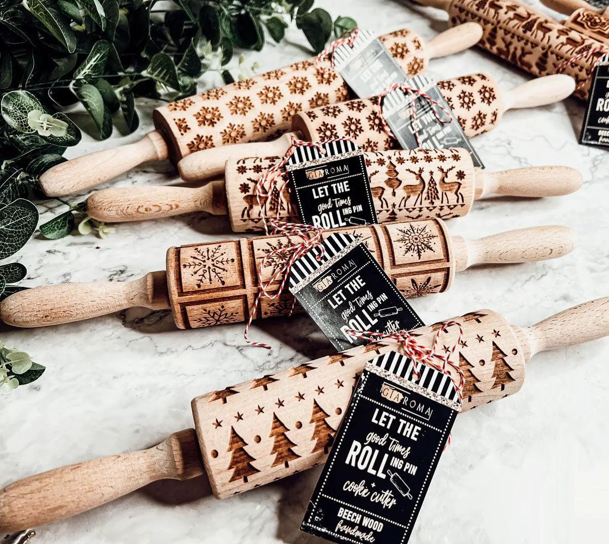 Christmas Rolling Pin Set In 10 Styles Varieties