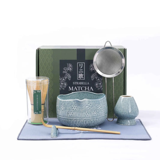 Strabella Matcha Whisk Set with Ceramic Bowl