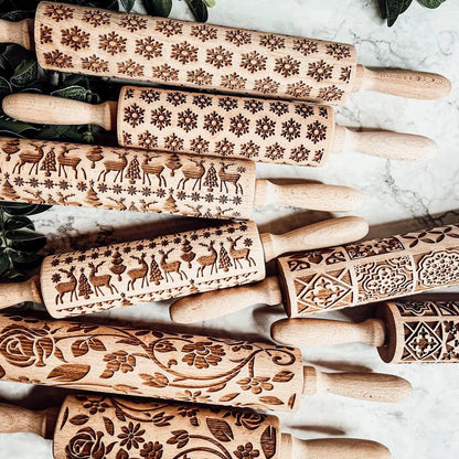 Christmas Rolling Pin Set In 10 Styles Varieties