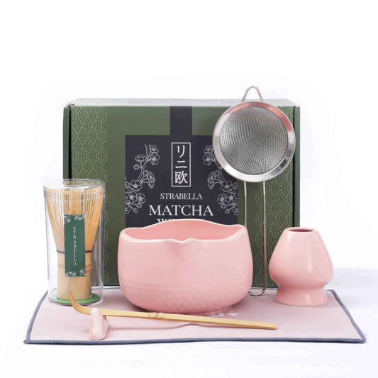 Strabella Matcha Whisk Set with Ceramic Bowl