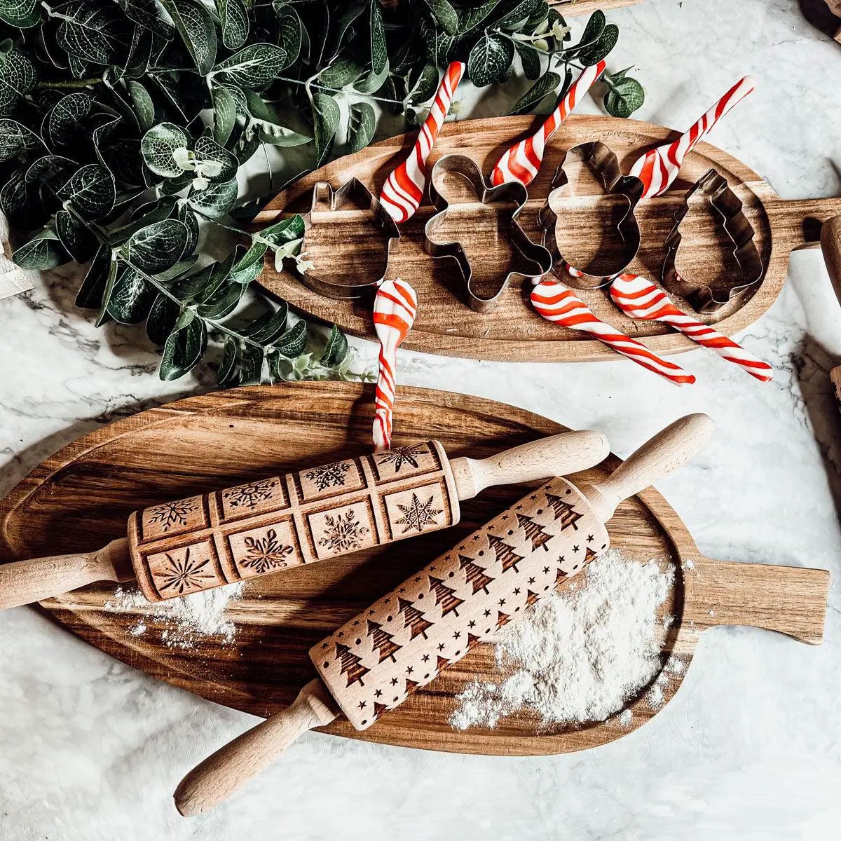 Christmas Rolling Pin Set In 10 Styles Varieties