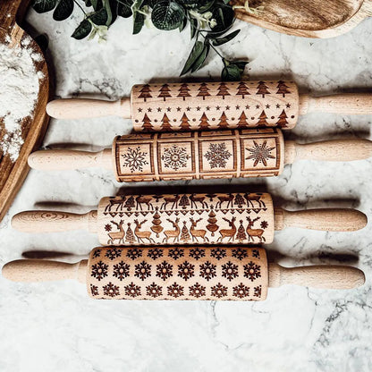 Christmas Rolling Pin Set In 10 Styles Varieties