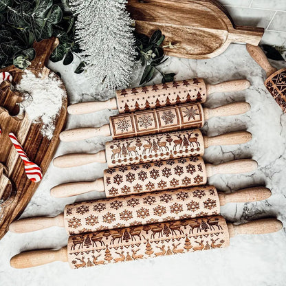 Christmas Rolling Pin Set In 10 Styles Varieties