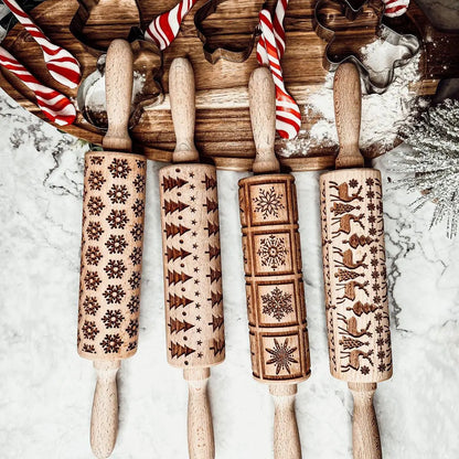 Christmas Rolling Pin Set In 10 Styles Varieties