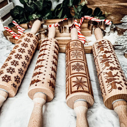 Christmas Rolling Pin Set In 10 Styles Varieties