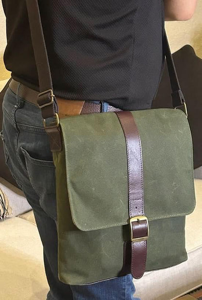 Messenger Bags, Maxwell Leather/Waxed Canvas Messenger Bags
