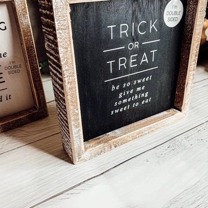 Trick and Thanksgiving Double Sided Sign