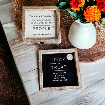 Trick and Thanksgiving Double Sided Sign