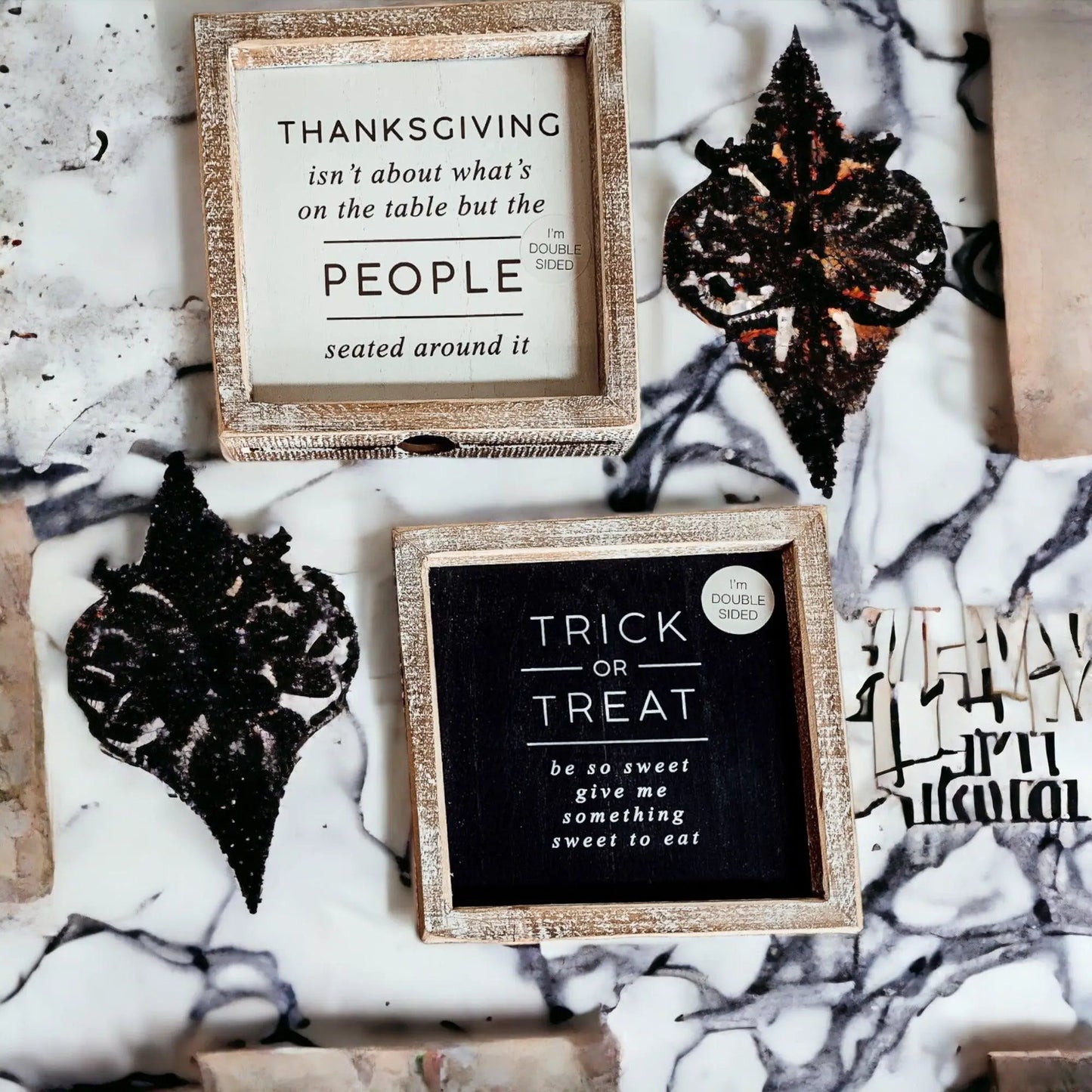 Trick and Thanksgiving Double Sided Sign