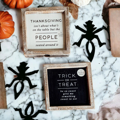 Trick and Thanksgiving Double Sided Sign
