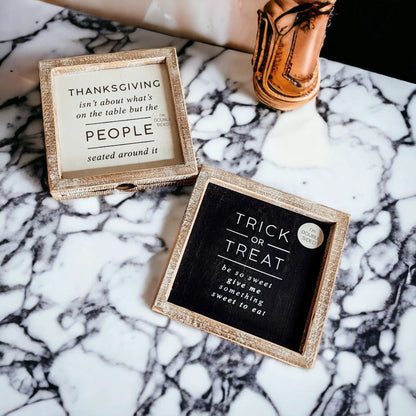 Trick and Thanksgiving Double Sided Sign