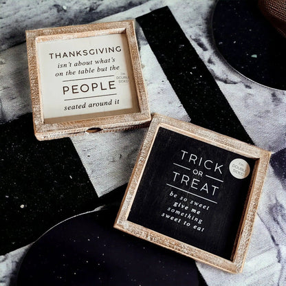 Trick and Thanksgiving Double Sided Sign