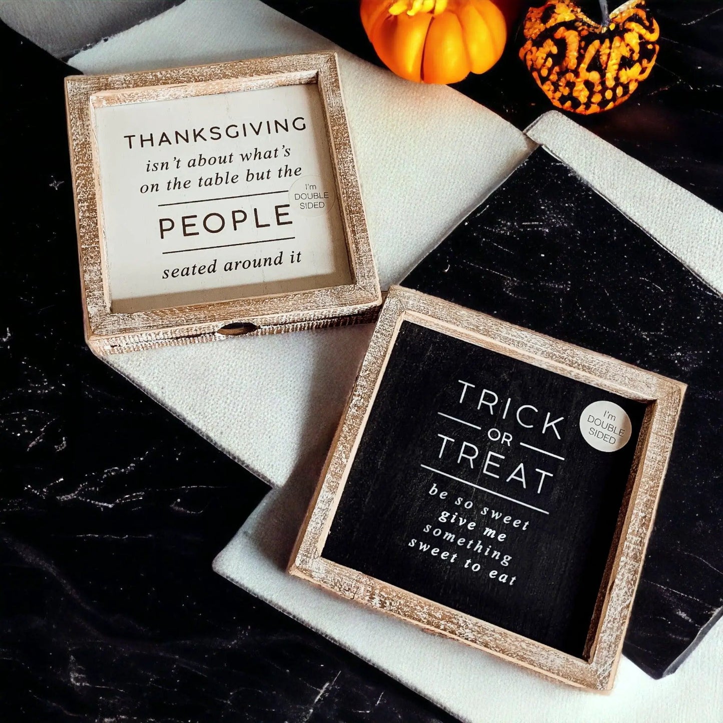Trick and Thanksgiving Double Sided Sign