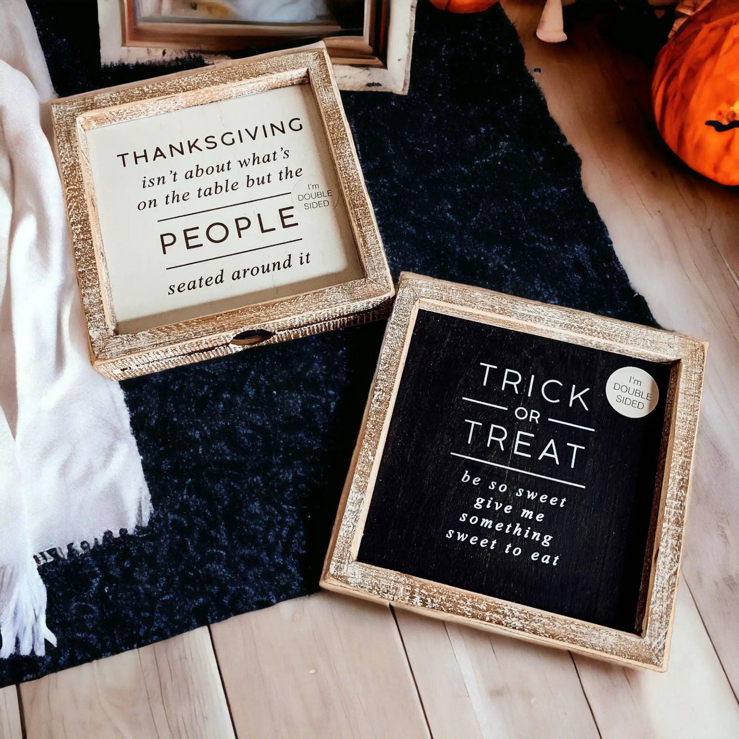 Trick and Thanksgiving Double Sided Sign