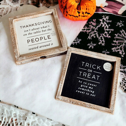 Trick and Thanksgiving Double Sided Sign