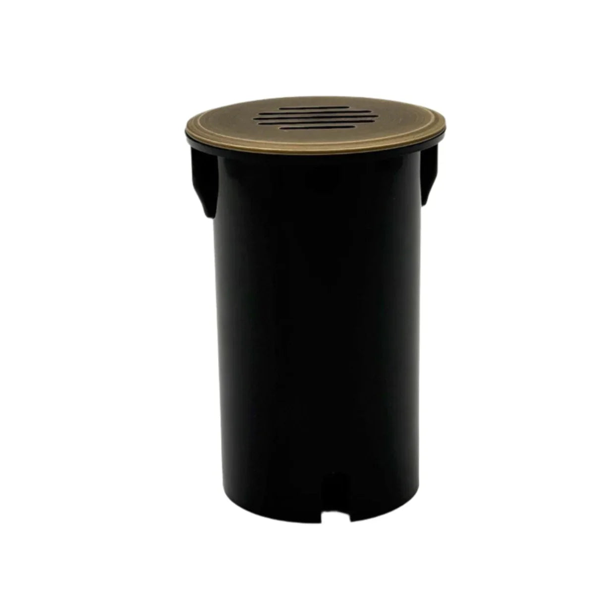 Lámpara de pozo enterrada de latón fundido negro Stelvio Iluminación paisajística de bajo voltaje