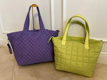 Alyssa Jumbo Quilted Nylon Tote – Lightweight, Spacious & Travel-Ready