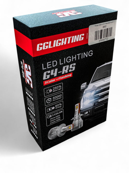 G4-RS 3 Color LED Headlight Bulbs White/Yellow/Amber - Tampa Home & Garden Store