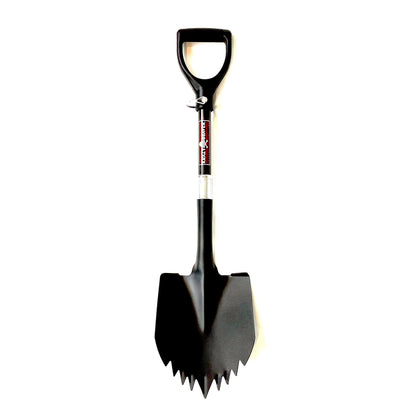 Pala corta Krazy Beaver para ATV/UTV (cabeza negra texturizada/mango negro) 