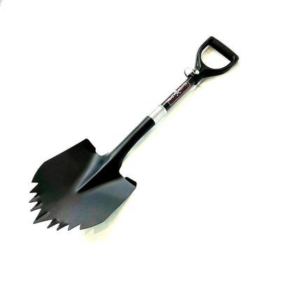 Pala corta Krazy Beaver para ATV/UTV (cabeza negra texturizada/mango negro) 