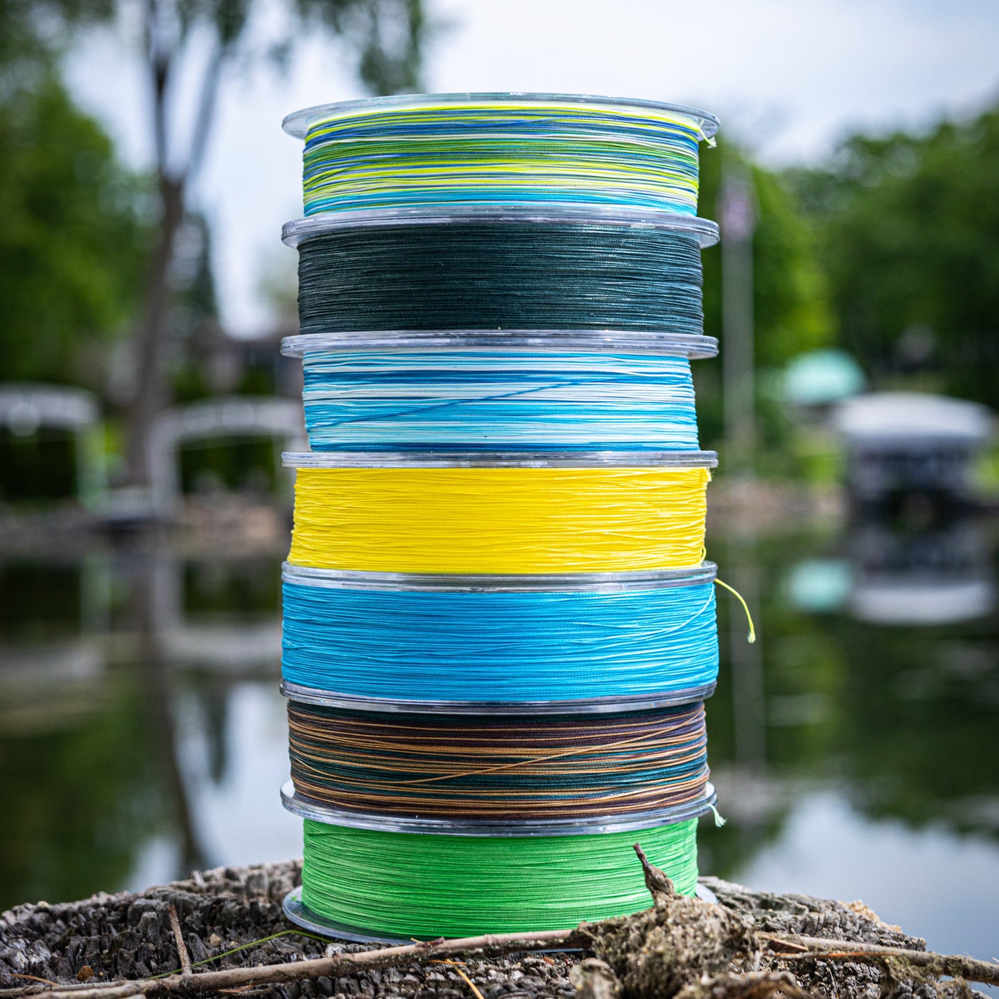 Ligne de pêche tressée Reaction Tackle X8 - Bleu marine, 8 brins