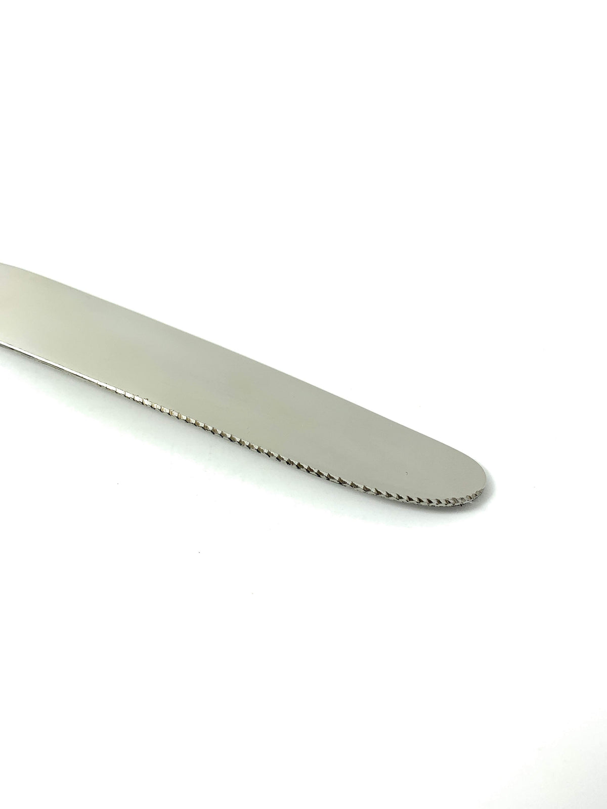 Vibhsa dinner knife set of 6, silver-toned with serrated blade on Tampa Home & Garden Store