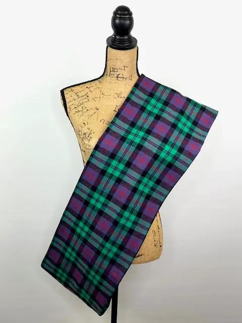 Scarf by Thistle & Stitch in spearmint green, purple, red and black plaid flannel infinity scarf on Tampa Home & Garden Store