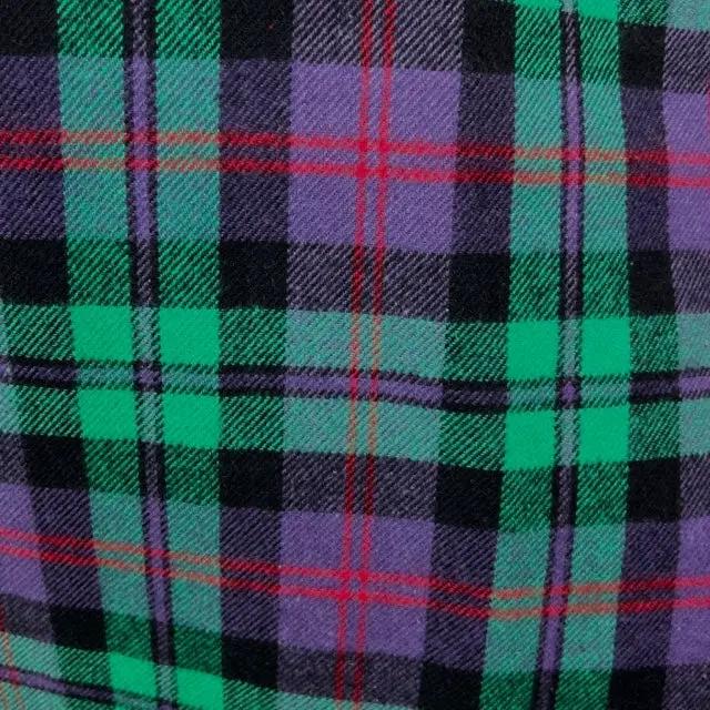 Scarf by Thistle & Stitch in spearmint green, purple, red and black plaid flannel on Tampa Home & Garden Store
