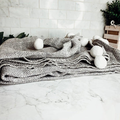 Casablanca Pom Pom Cotton Blanket Cozy Throw