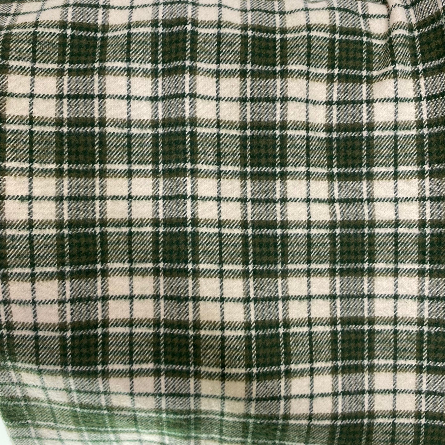 Olive and Forest Green and Oatmeal Cream Plaid Infinity and Blanket Scarves