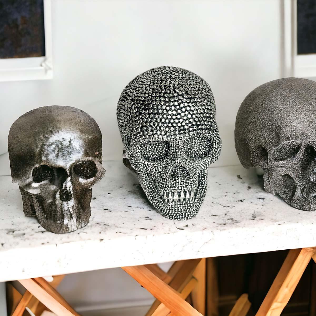 Resin Skull Gold