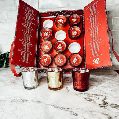 Advent Candle Set With Scented Candles Gift Box