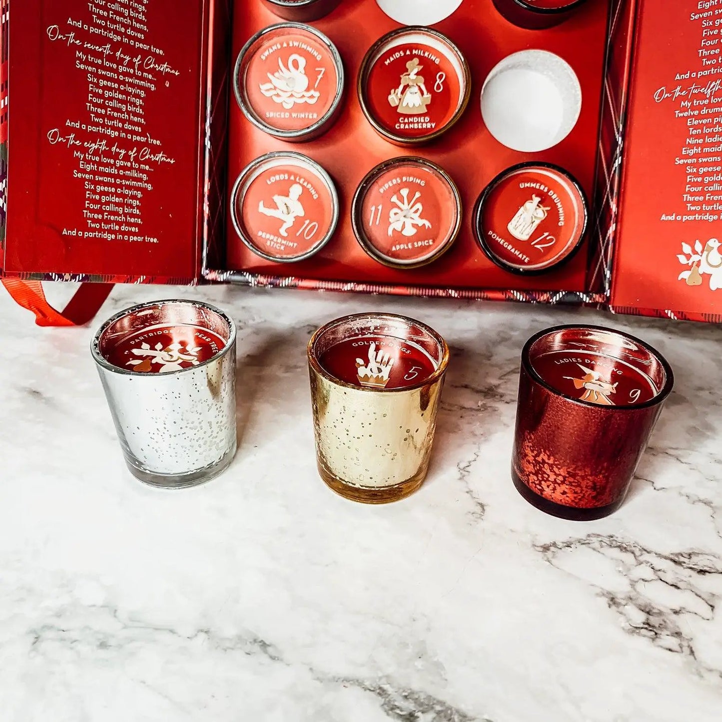 Advent Candle Set With Scented Candles Gift Box