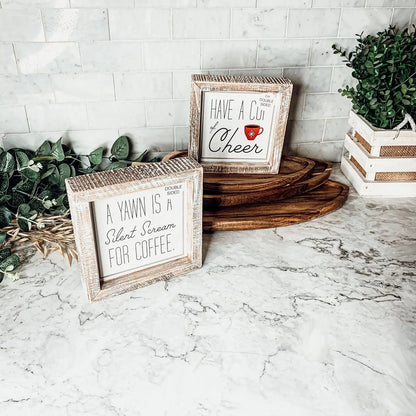 Cup of Cheer Sign for Coffee Bar Holiday Decor