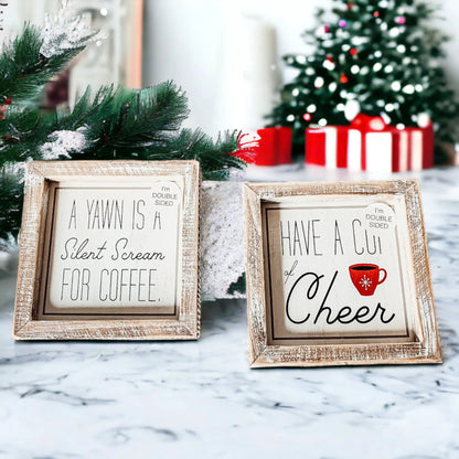 Cup of Cheer Sign for Coffee Bar Holiday Decor