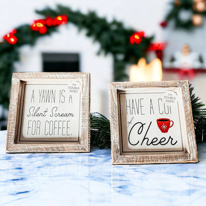 Cup of Cheer Sign for Coffee Bar Holiday Decor
