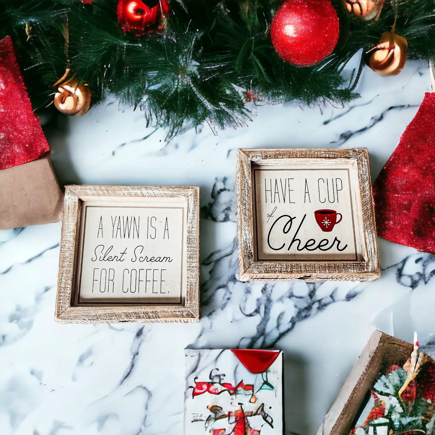 Cup of Cheer Sign for Coffee Bar Holiday Decor