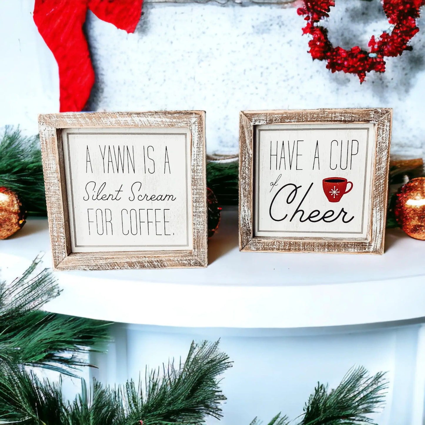 Cup of Cheer Sign for Coffee Bar Holiday Decor