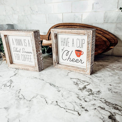 Cup of Cheer Sign for Coffee Bar Holiday Decor