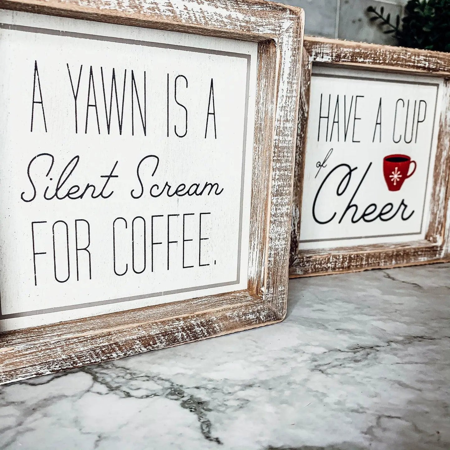 Cup of Cheer Sign for Coffee Bar Holiday Decor