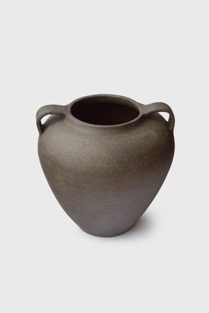 Handmade and rustic stoneware indoor vase
