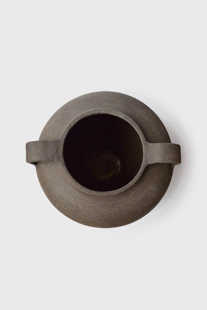 Handmade and rustic stoneware indoor vase