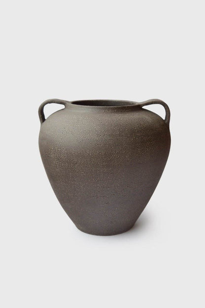Handmade and rustic stoneware indoor vase