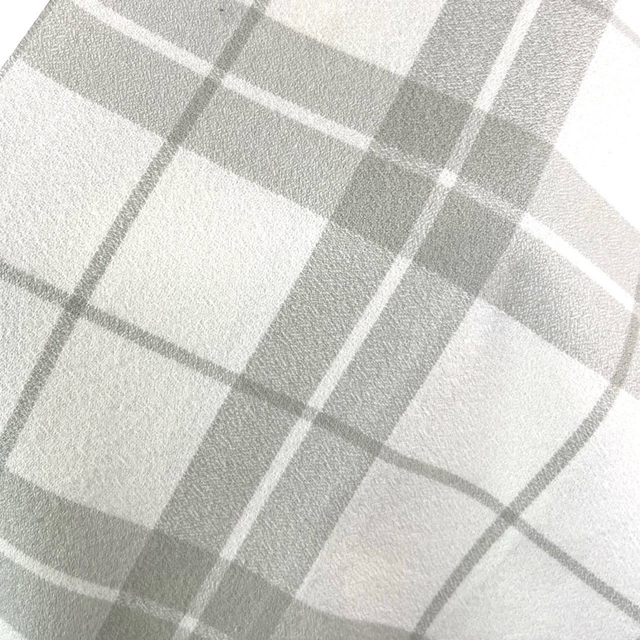 Marshmallow White and Soft Grey 100% Organic Cotton Plaid Infinity and Blanket Scarves